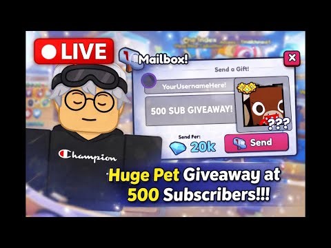 🔴LIVE Grinding For A Gargantuan in PET SIMULATOR 99 DAY 3 HUGE PET GIVEAWAY AT 500 SUBS #petsim99