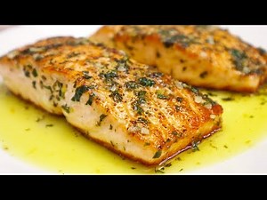 Delicious recipe for grilled salmon in lemon butter and garlic