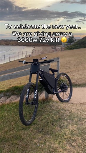 ⚡️ 3000w 72v Giveaway⚡️ To celebrate the new year we will be giving away a 3000w 72v kit to a lucky winner! 🍀 All you have to do to enter, is head over to our website and get yourself some entries! 🎟️ #e#ebikec#conversionkits#surronf#fypv#viral