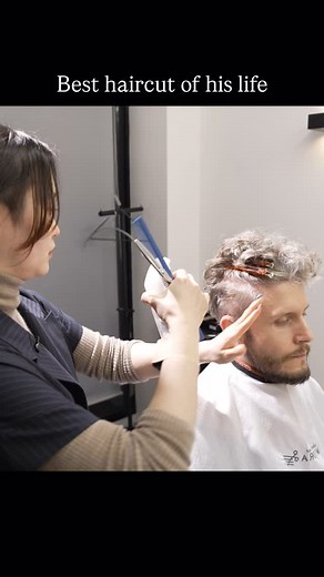 💈(ASMR) Best Haircut of His Life by Japanese Female Barber - Scissors Only Haircut, Shave & More Location: @hair_studio_aruim Model: @dievilstr #asmr #asmrsounds #asmrvideo #japanesebarber #asmrhaircut #femalebarber #ladybarber #yesplzasmr | Yes Plz ASMR