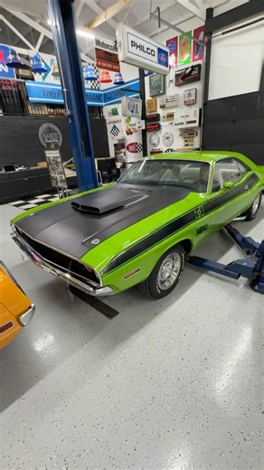 1970 Challenger T/A Sassy Grass Green with White Interior #challenger #ta #mopar #sixpack