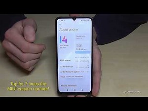 Redmi 13C: How to enable the Developer Options? for USB Debugging etc.