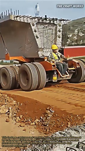 Massive Concrete Structure Transported Safely #industrial #machinery #skills #heavyequipment