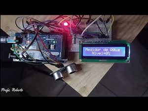 Medir nivel de agua con sensor ultrasonico con Arduino en tinkercad.