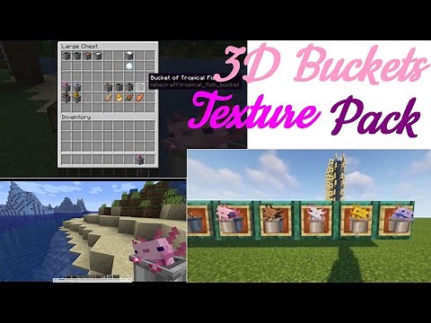 3D Buckets Minecraft Texture Pack