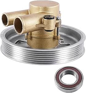 21212799 Raw Sea Water Pump (NSK Bearing) For Volvo Penta 4.3L 5.0L 5.7L V8 V6 GXI GL,Replaces# 3812519 Crankshaft Mounted Sea Water Pump