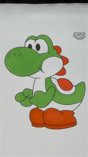 Satisfying yoshi coloring #coloringadventure #art #relaxartonline