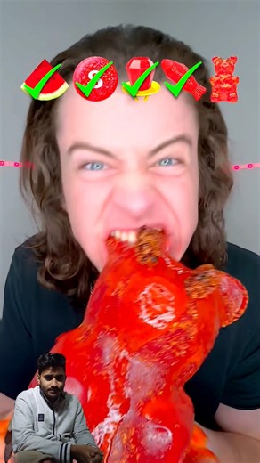 🥵Joint Rate RED Candy Challenge 😱🔥Extreme Sweet Pain Reaction‪@LukeDidThat‬‪@spizee‬#shorts