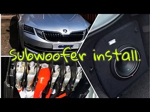 Skoda Octavia 2017 Subwoofer install. Boot side panel sub box. Rockford Fosgate P1 10 Inch sub. JBL