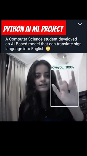 ⚡🔥AI That Translates Sign Language to English 🤯 | Computer Vision, Python #Shorts Project #viral