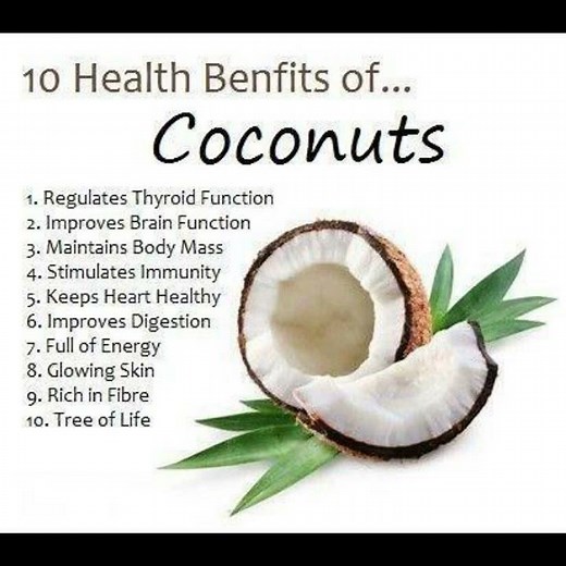 10 Health Benefits Of Coconuts