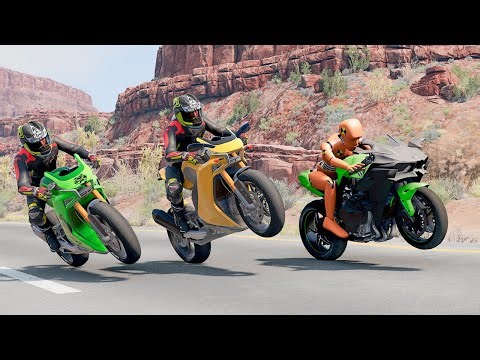 Motorbike Crashes #21 - BeamNG DRIVE | SmashChan