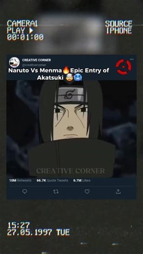 “Akatsuki’s Legendary Entry 😱 Naruto vs Menma Battle #Shorts”