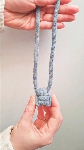 Macrame Chunky Necklace in one minute #macrametutorial #macramepattern