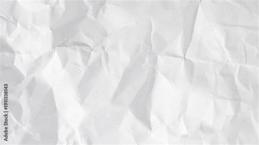 Animated Paper Texture Loop. Subtle stop motion white paper background. Stop motion animated crumpled white paper texture background. White paper texture background doodle animation