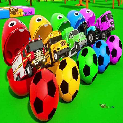 Aprende colores con la canción del balón de fútbol para bebés | Canal educativo de colores animales y canciones infantiles