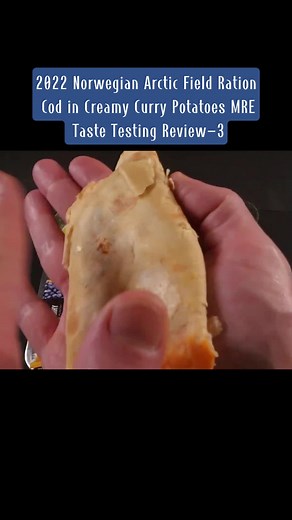 2022 Norwegian Arctic Field ration cod in creamy curry potatoes MRE taste testing review #norwegian #arctic #field #creamy #curry #potatoes #mre #review
