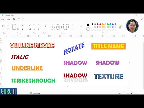 Make Text Effect with Paint