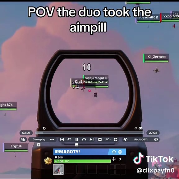 POV: Duo Takes the Aimpill in Fortnite