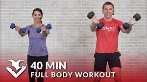 Full Body Workout at Home with Dumbbells - 40 Min Total Body Workout with Weights Strength Training | HASfit