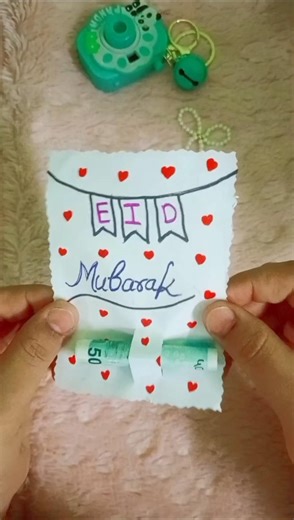 Eid card❤️🫰#handmade#diy#sbcrafter#shortsfeed#eidcardmaking#eidmubarak