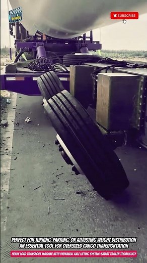 Heavy load transport machine with hydraulic axle lifting system-Smart trailer technology