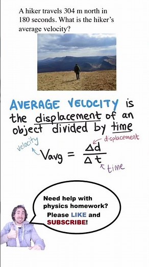 How to Calculate Velocity from Displacement and Time #physics #homework #science #education #shorts