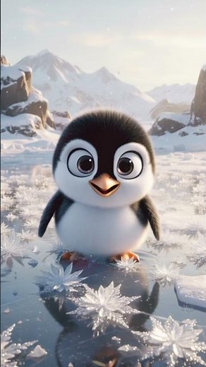 Penguin and the Ice Flower Mirror 🐧❄️ | Wholesome Dream Animation