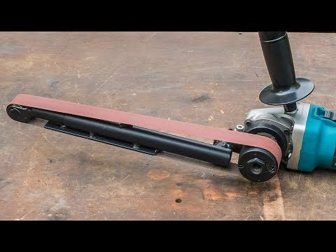 Angle grinder hack, large homemade power file belt sander