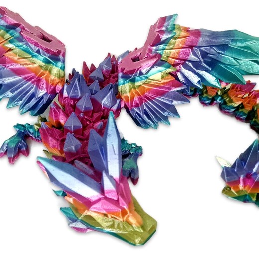 Crystal Wing Dragon Toy | 3D Printed Articulating Fidget - Etsy