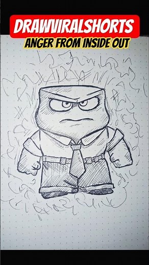 How to draw Anger from Inside Out step by step 🔥#InsideOut2#AngerDrawing#HowToDraw