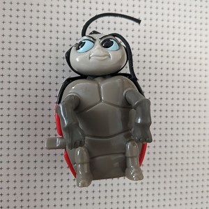 McDonald's A Bug's Life WIND UP Head Shaking Ladybug Francis  Toy Figure 3"