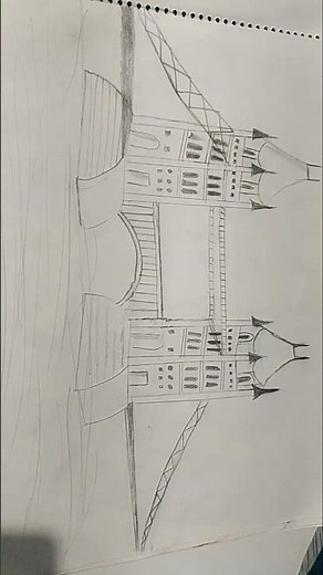 Simple Bridge Sketch ✨ | Easy Pencil Drawing #explorepage #art #punjabisong