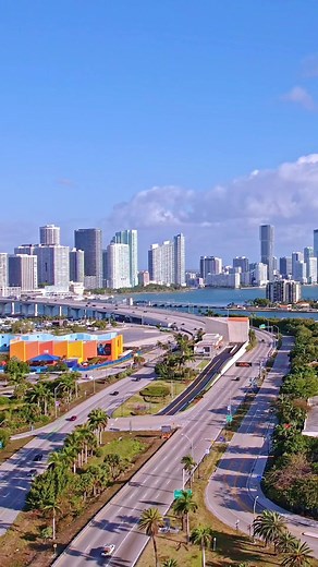 Miami Drone Footage Over Figueroa Street and New York City