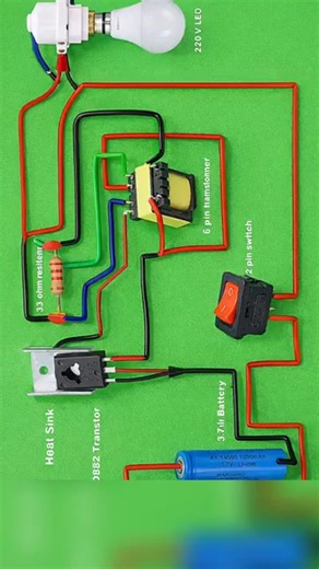 How to Make Simple Emergency Light Using 3.7V Battery and 220V LED #elecfreaks