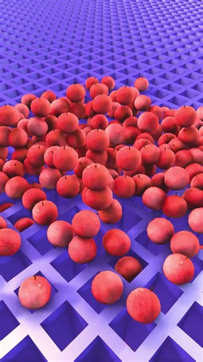 Why This Peach Simulation Is So Satisfying #3d #physics #shorts