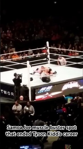 Samoa Joe muscle buster spot that ended Tyson Kidd's career