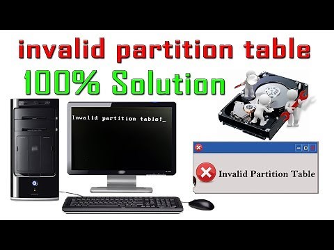 How to fix invalid partition table