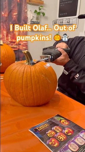 Dad Builds Olaf Out of Pumpkins! 🎃⛄ | Family Pumpkin Carving Night | #DaddyBuiltThat