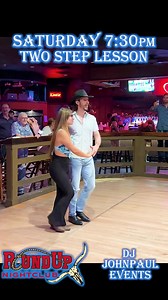 185K views · 936 reactions | Saturday 7:30pm Two-Step Lesson at Round Up Nightclub in Davie Florida with JohnPaul and Brisa. Social dancing all night with DJ JohnPaul. | DJ JohnPaul Events | Facebook
