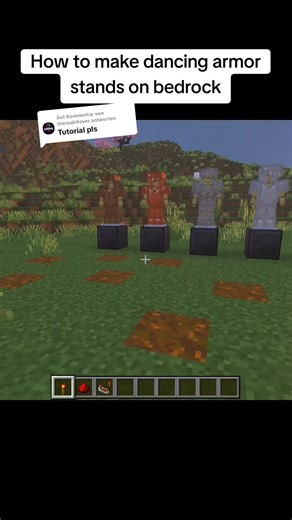Antwort auf @therealrllover How to make dancing armor stand tutorial #minecraftbedrock #minecraftbuilds #minecrafttiktok #Minecraft #minecraftfunny