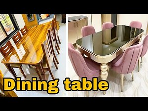 Dining table design | Wood & glass top dining table design | Dining Table set Design | Home Decor