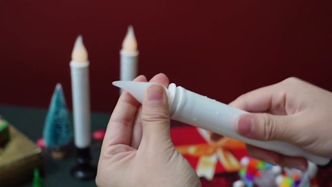 Yungyan 20 Pieces Window Candle Lights with Sensor Dusk to Dawn Battery Operated LED Candles Bulk Flameless Taper Candles Flickering for Christmas Holiday Party Decorations