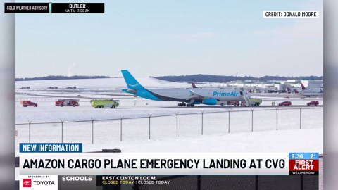 Amazon cargo plane makes emergency landing at CVG