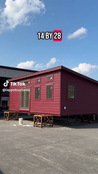Modern, finished, and ready for whatever you dream up ✨ This 14' x 28' Studio Shed is more than just extra space-it's a fully insulated, climate-controlled retreat that feels as good as it looks. Wrapped in custom lap siding in a bold, moody color called