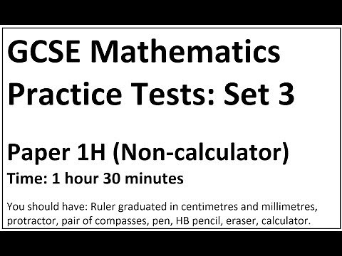 Non Calculator Edexcel Practice paper 1H set 3 | GCSE Maths