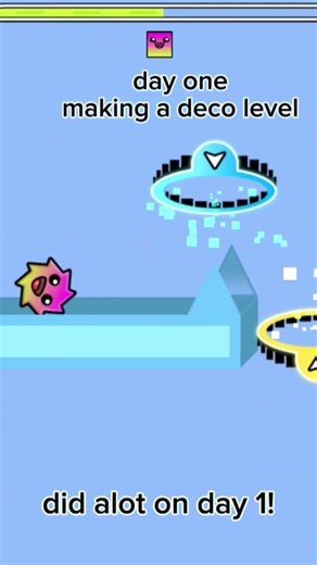 day one making deco level! #gd #geometrydash #creator #decoration #level #hard