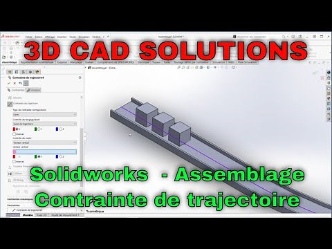 Solidworks - Contrainte de trajectoire - Tutoriel - Débutant