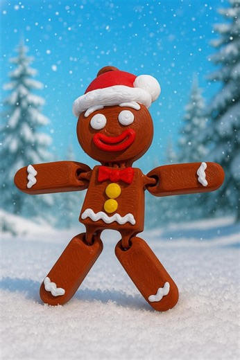3D Printed Gingerbread Man Figurine: Festive Christmas Decor - Etsy