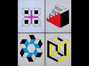 6 Easy 3D Drawing Tutorial 😱 3D Optical illusion Drawing Tutorials - Creative Drawing Ideas